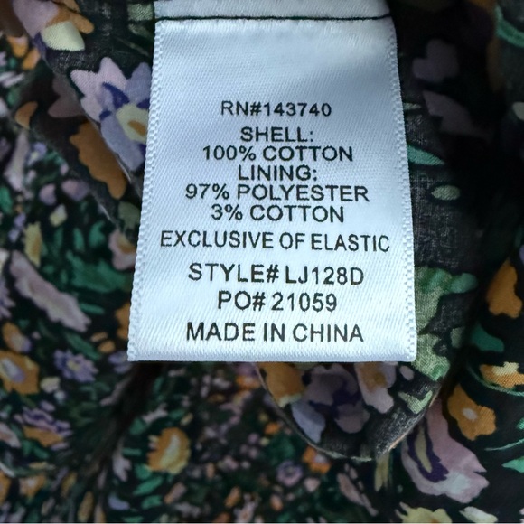 Hyacinth House Black Multi Floral Smocked Samantha Midi Dress Sz XS - Picture 8 of 11